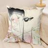 Chinese Ancient Style Beauty Cushion Cover Pillowcase Ultra Soft Skin Friendly Fabric Cloud Like Comfort  Concealed Zipper
