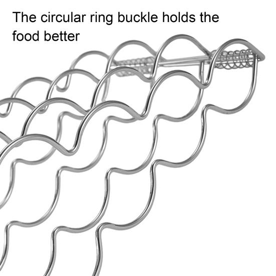 Корзина для гриля из кукурузы с деревянной ручкой, складные корзины для гриля из нержавеющей стали, стойка для барбекю на открытом воздухе для рыбы, креветок, овощей