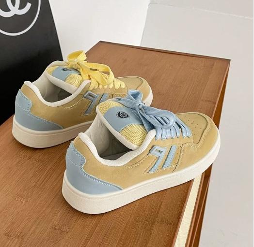 Модные парные кроссовки, повседневные, в тренде инс, нишевый дизайн, туфли-мандаринки, повседневный день с дофаминовым сочетанием цветов