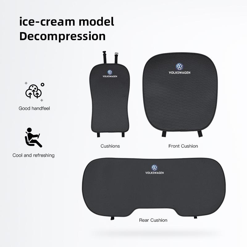 Для VOLKSWAGEN VW Volkswagen Чехол на сиденье автомобиля Ледяной шелк Подушка Защитные накладки Для VW GTI Polo Golf Passat Tiguan Arteon Touareg CC