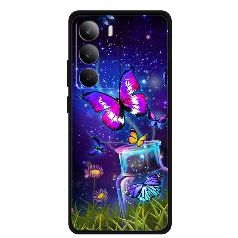 Чехол для телефона из ТПУ для Realme C75 C75X 4G Мягкие силиконовые чехлы Задняя крышка с мультяшными узорами Funda C 75 RMX3941 Модный роскошный бампер