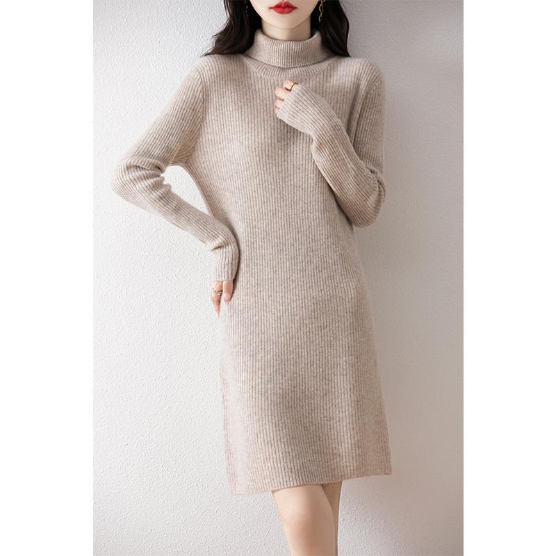 Женское кашемировое платье Qinghe кашемир 30% кашемир 70% шерсть осенне-зимняя кашемировая юбка мягкая и теплая