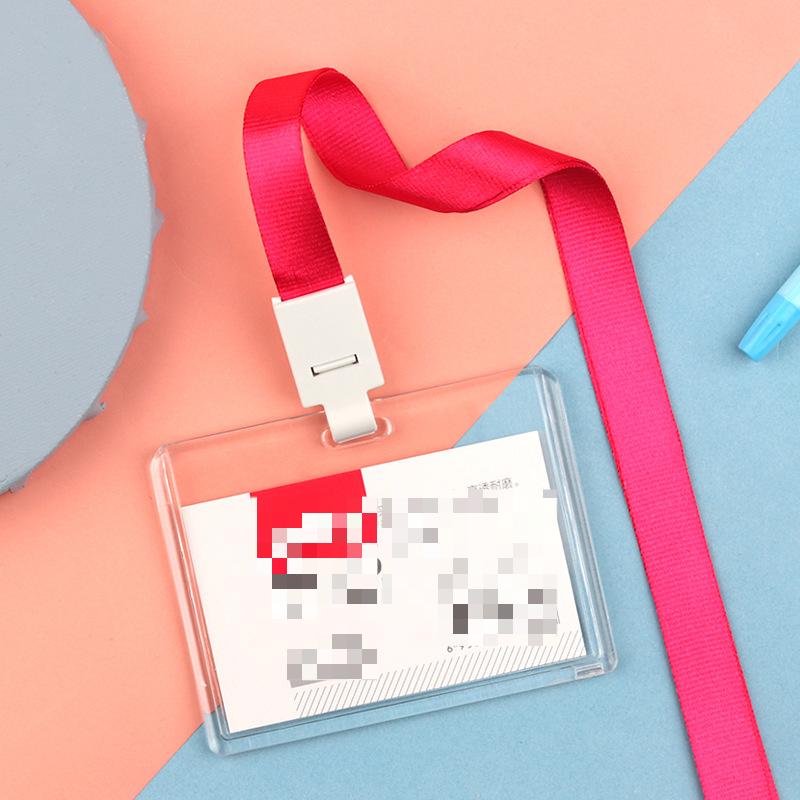 Модный акриловый прозрачный чехол для автобусных карточек, держатель для рабочей карты с ремешком, чехол для рабочей карты для женщин и мужчин, держатель для кредитных карт