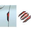 4Pcs Red Reflector Car Side Door Edge Protector Guard Sticker Carbon Fiber Color