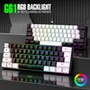 Проводная механическая игровая клавиатура с RGB-подсветкой, 61 клавиша, компактный дизайн, легкая компьютерная клавиатура