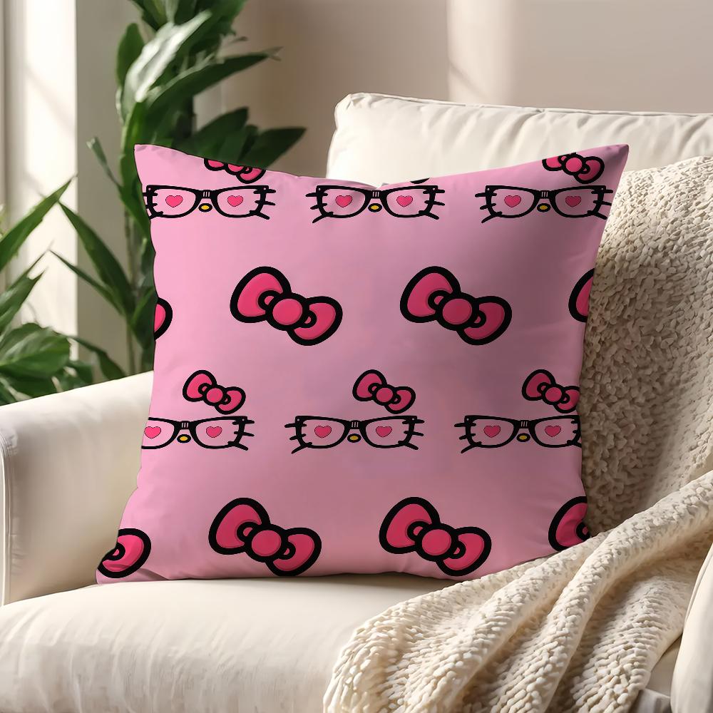 Kawaii HHello KKittyY Pink cushion cover For Pillow Printing Sofa Decoration HomeCar Room Coffee Shop Office NordicSimplicity