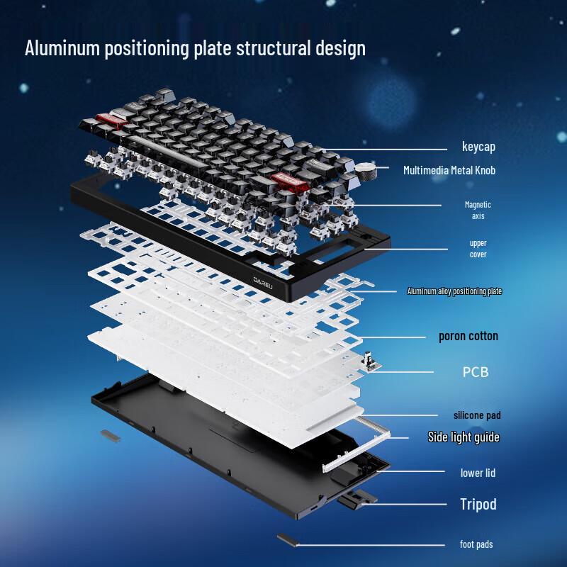 Механическая игровая клавиатура Dareu EK75RT с магнитными переключателями