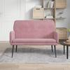 351417 vidaXL Bench Pink 108x79x79 Cm Velvet