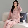 Pajamas Ladies Autumn And Winter Island Fleece Warm Long Sleeve Spring And Autumn Thickened Coral Fleece Loungewear Set