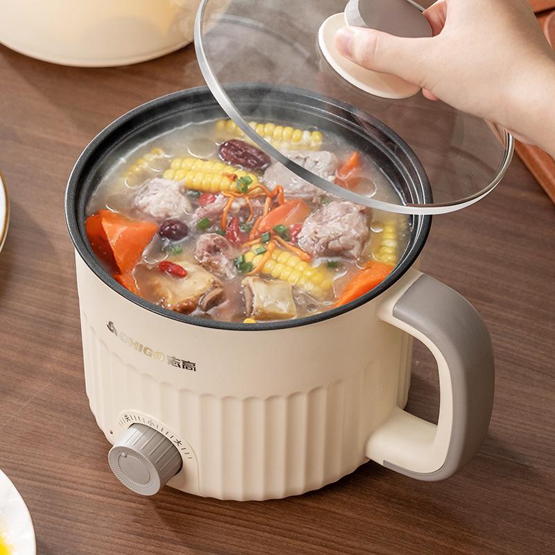Electric cooking pot Student dormitory Small electric hot pot integrated pot Steamer Household cooking pot Office convenience