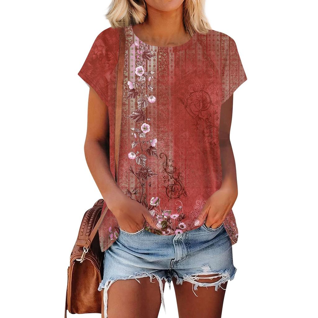 Женские футболки с коротким рукавом, милые туники с круглым вырезом, топы, базовые футболки, блузки, свободный пуловер