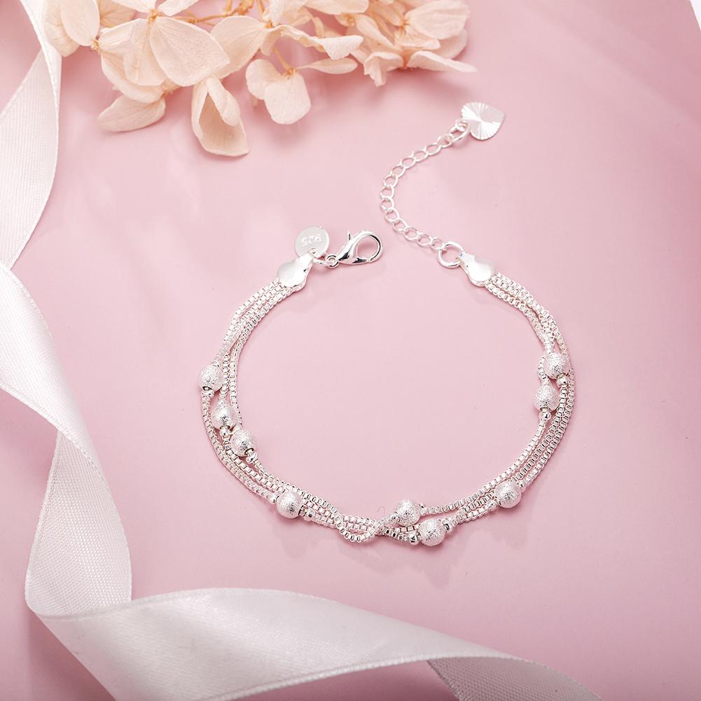 Специальное предложение Pretty Lucky бусины коробка цепь 925 стерлингового серебра браслет для женщин мода свадебные аксессуары ювелирные изделия для вечеринки подарок