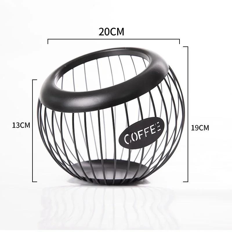 Держатель для кофейных капсул Корзина для хранения кофейных капсул Корзина для хранения сухофруктов на столешнице Кофейник для капсул эспрессо Кофейные аксессуары