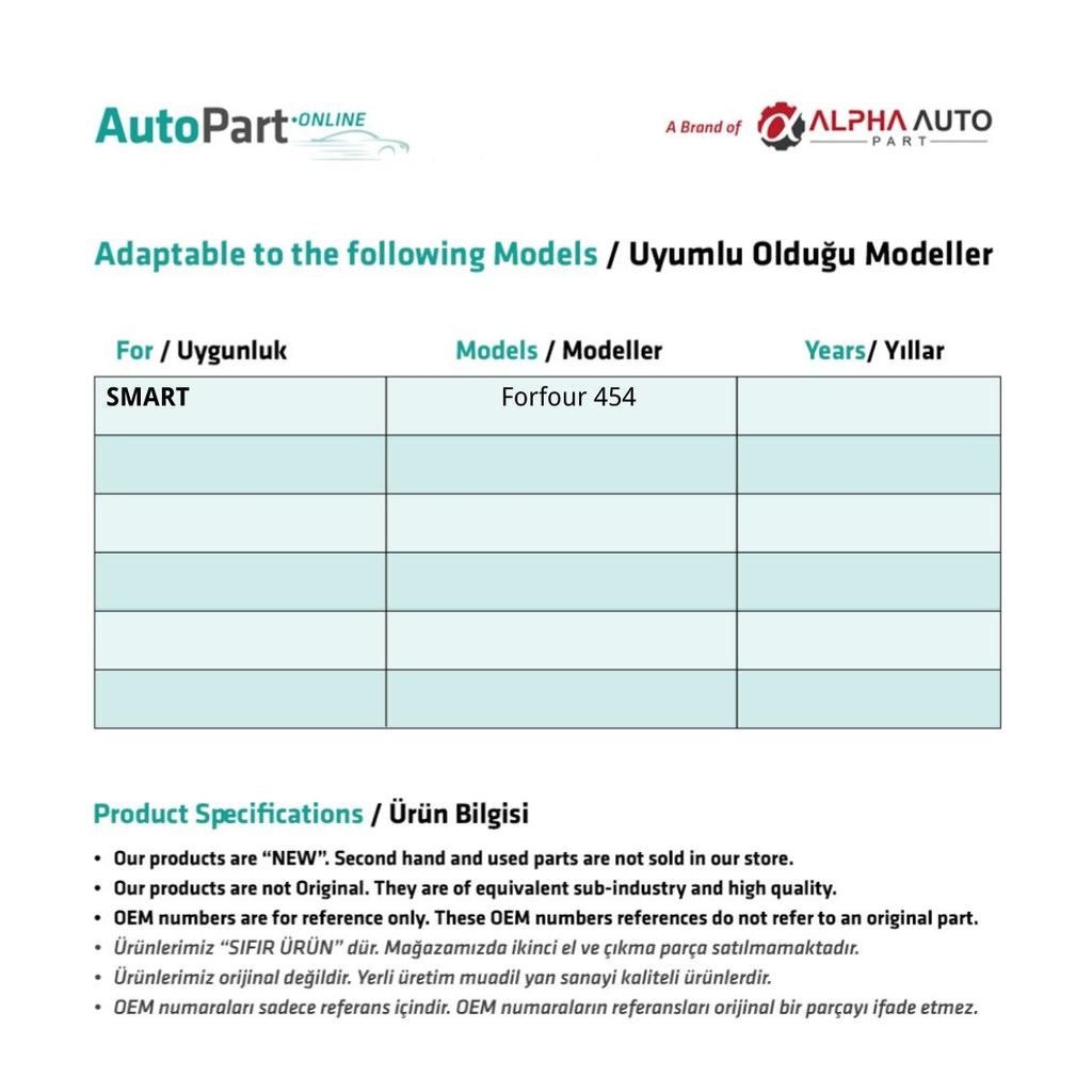 Проводная разблокировка внешней двери спереди/сзади для Smart Forfour 454