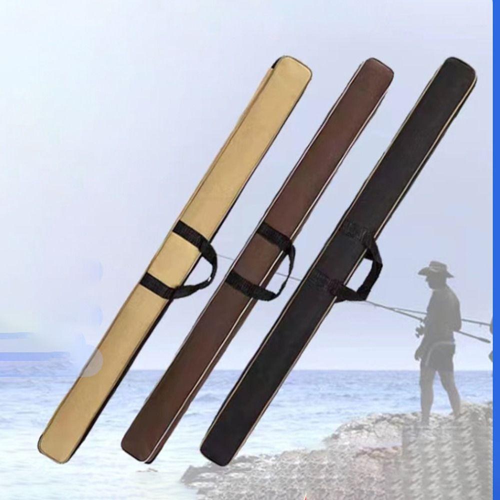 Hand Woven Handle Fishing Rod Case Storage Two Way Zipper Fishing Gear Bag  Storage Umbrella