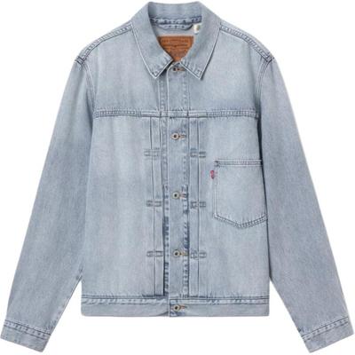 Levis Удобная Свободная Куртка на Пуговицах Простая с Длинным Рукавом Мужская Куртка Светло-Голубая 0016W-0001