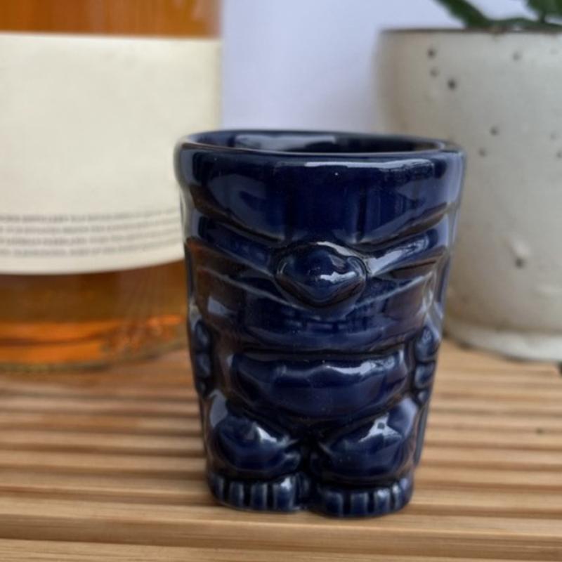 60ml Creative Cocktail Cup Tiki Mug Whiskey Liquor Mugs 2pcs Set Bule Ceramic Hawaiian Wine Glass Party Personalized Decorations