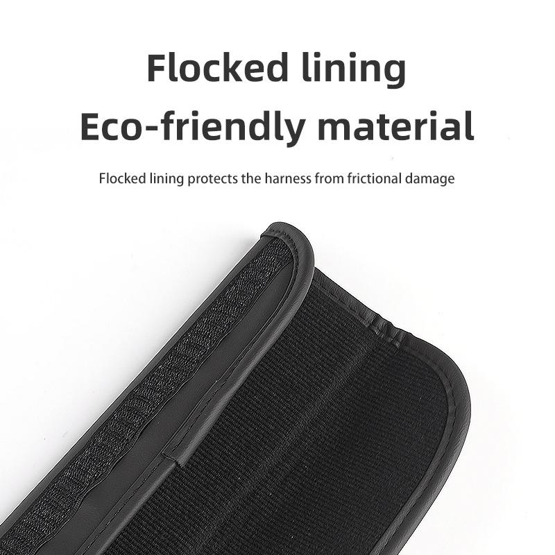 xkhr10 Leather Car Seat Belt Protector Pad Shoulder Strap Cover Interior Accessories For Mitsubishi Outlander Lancer L200 ASX Pajero