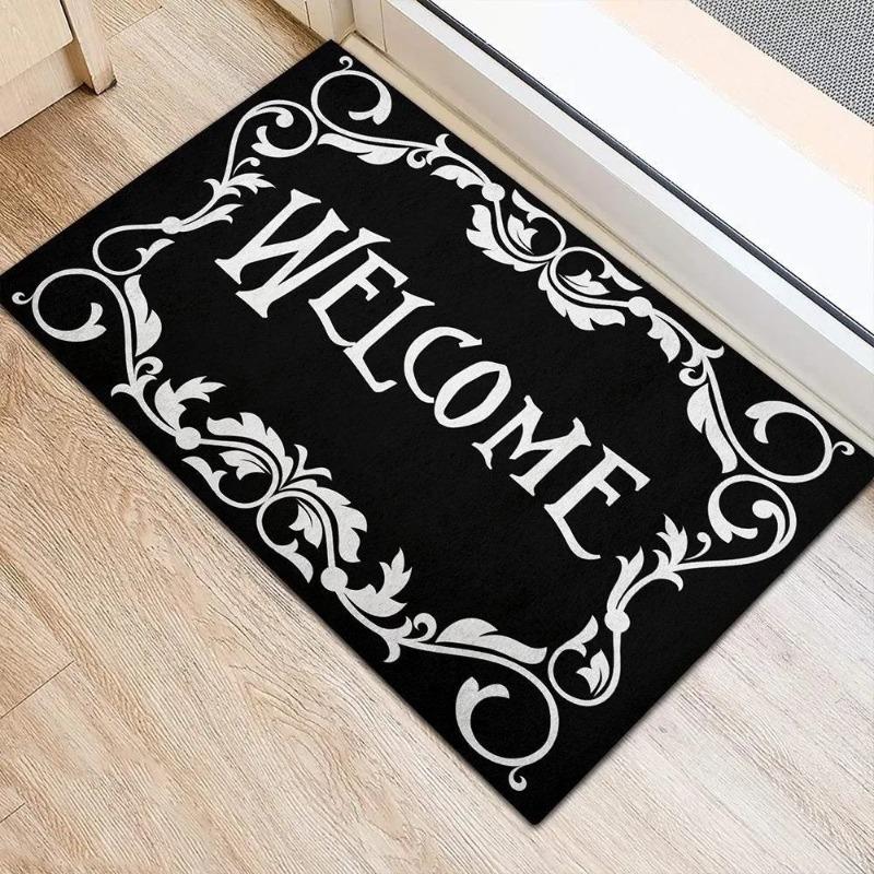 Готический коврик для прихожей Welcome Декор для дома Ковер для гостиной Входной коврик Кухня Балкон Длинные ковры Хэллоуинский коврик для прихожей