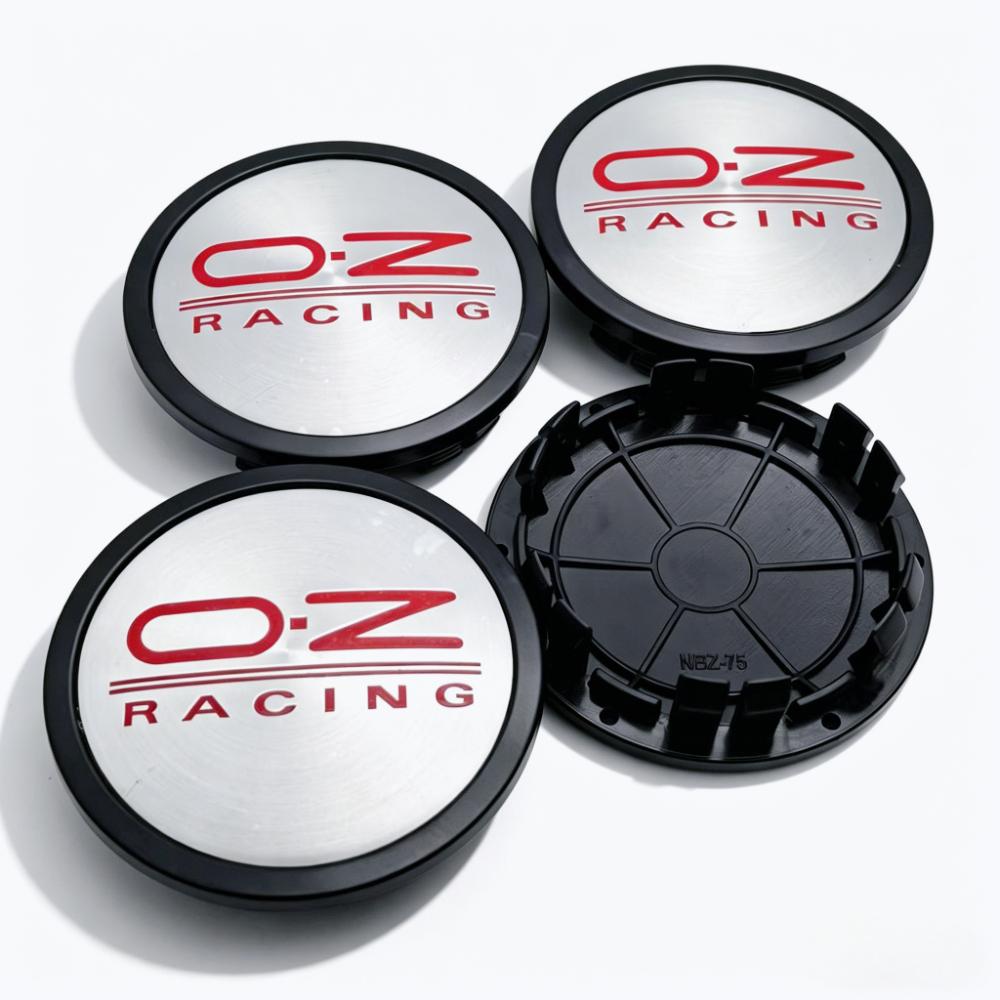 4pcs/Set 75mm / Clips 65mm OZ O.Z Racing Logo Emblem Badge Car Wheel Center Caps Wheel Hub Dust Cover Rim Hubcap Car Accessories