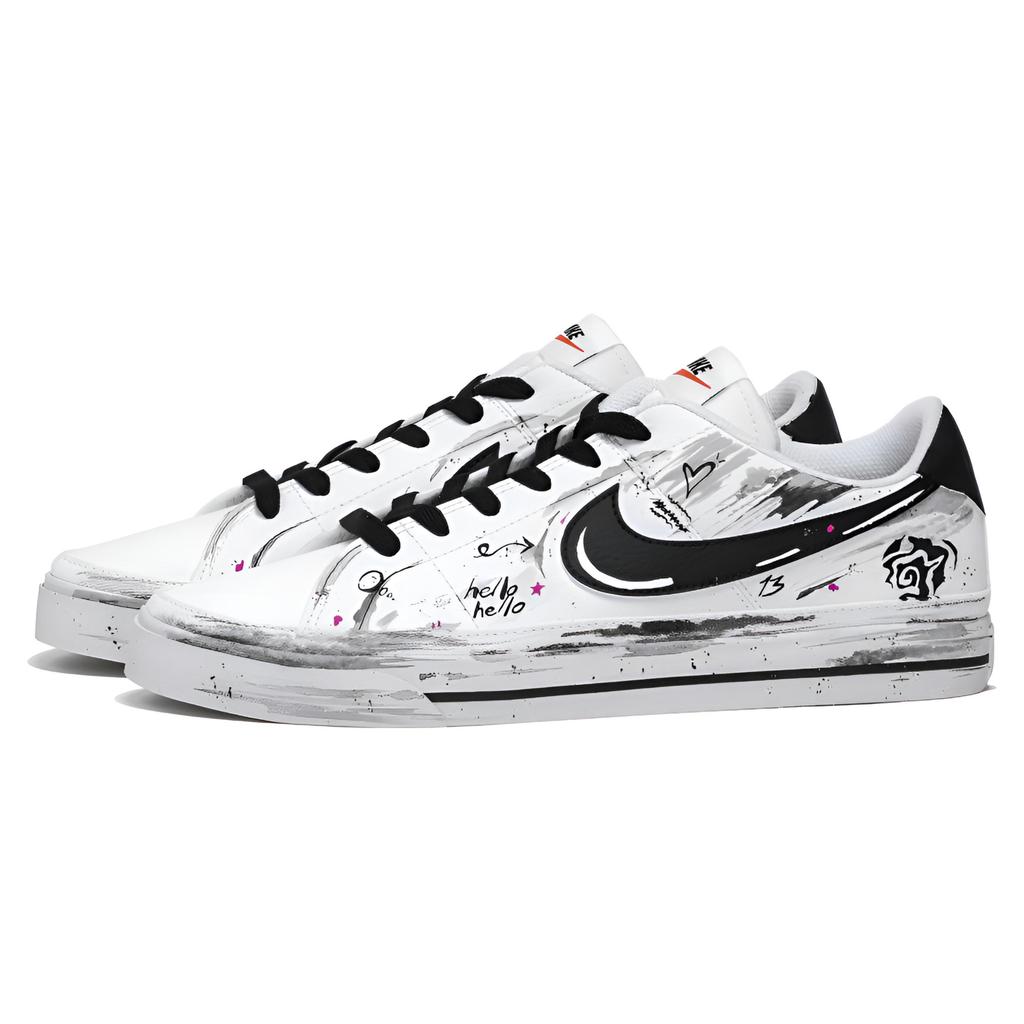 Nike Court Legacy Великое путешествие на Запад, Вечная ночь, Специальная коробка для обуви Устойчивая к истиранию Низкие кеды для скейтборда Мужские DH3162-101(Team256-SBOX)