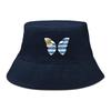 Butterfly Flag of Uruguay Print Bucket Hat , Patriotic Fisherman Hat Fashion Foldable Polyester Basin Cap