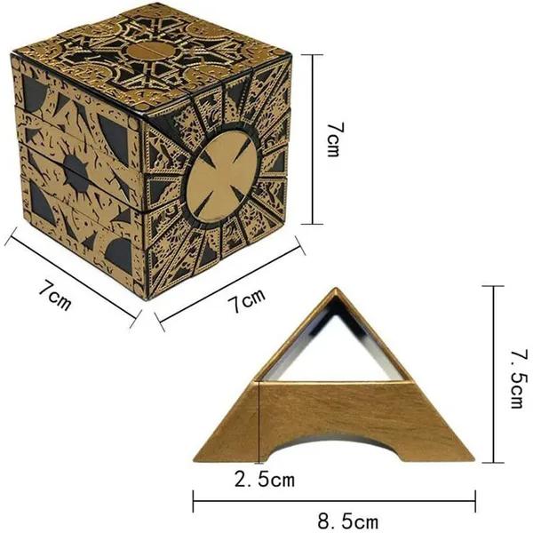 Характеристики коробки-головоломки, съемная коробка-головоломка «Восставший из ада», съемная коробка-головоломка со съемным замком. Отделка модели основой из дерева и ПВХ.