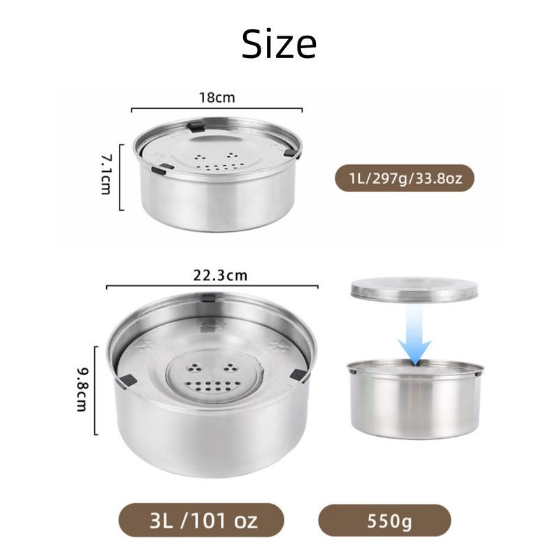 304 Stainless Steel Anti-Slip Floating Pet Bowl – Spill-Proof Food & Water Feeder with Heavy Duty Design for Dogs