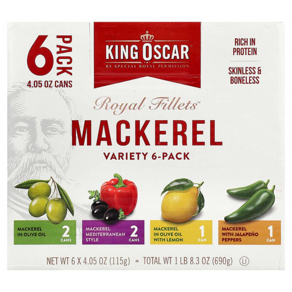 King Oscar Royal Fillets Mackerel Variety Pack 6 Cans 4 05 Oz 115 G Each