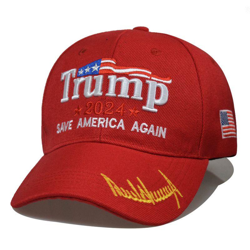Take Trump America Back Usa Signature 2024 Red Shadow Embroidered Hat Cap