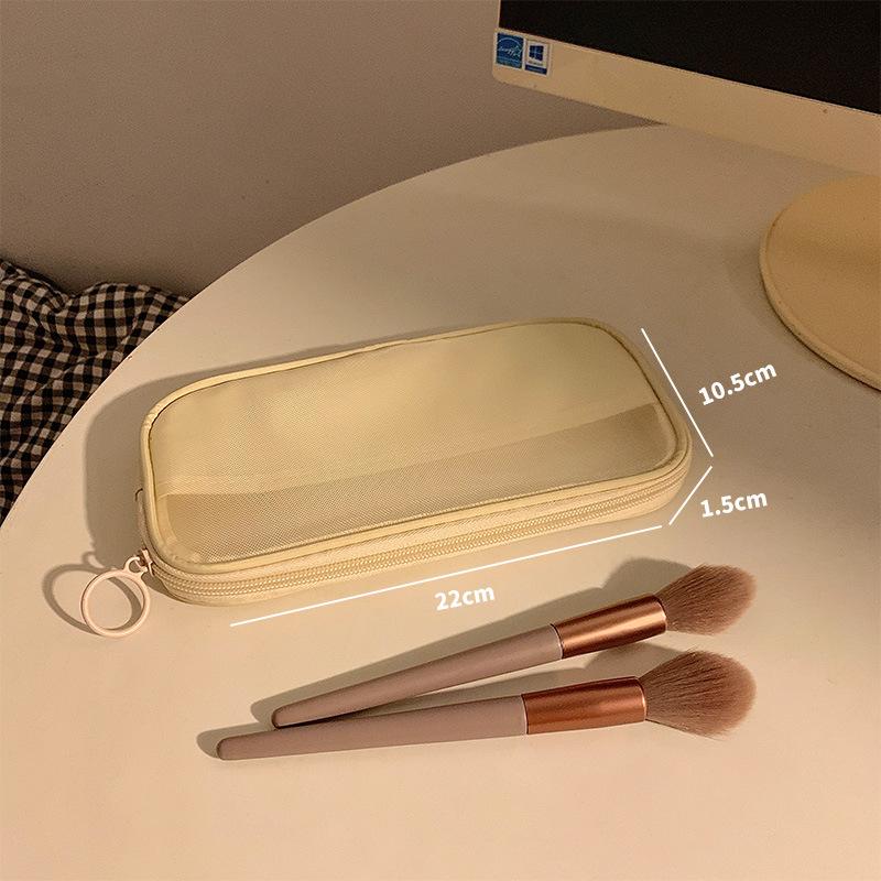 Сетчатая прозрачная косметичка женская портативная дорожная сумка-органайзер для помады и кистей для макияжа мини-маленькая