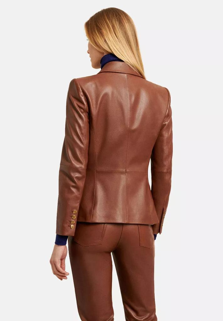 AL KHALID натуральная кожа ягненка стильные пуговицы женские коричневые вечерние классический блейзер настоящий