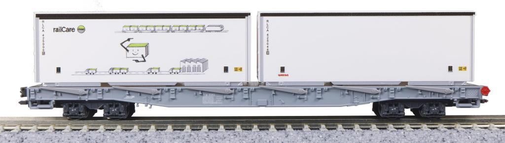 KATO N Gauge Rhaetian Railway Long Car R-w Container Loading 4-Car Set 10-1892 Railway Model Freight Car