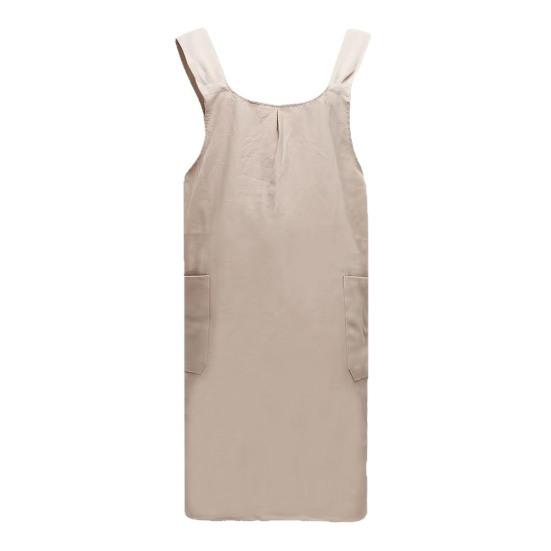 Хлопково-льняной фартук с перекрестной спинкой для женщин, мужчин, шеф-повара, японский стиль, сарафан с карманами для готовки, выпечки, садоводства