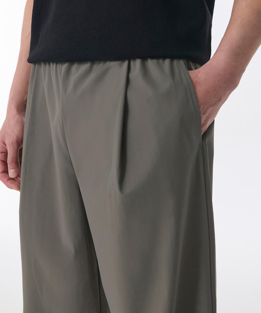 MUSINSA STANDARD Cooling Loose Tapered Elastic Waist Pants [Khaki Gray]