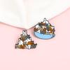 Adorable Cat Playing In Bowl Cartoon Animal Brooch Perfect For Unique Fashion Accessories