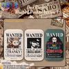 1pc Officially Licensed One Piece Wanted Poster Rectangular Badge Blind Box – Anime Collectible for Decoration and Gifting.