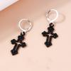 Vintage Witch Vampire Heart Earrings Gothic Cross Talisman Dangle Earrings Steampunk Royal Party Statement Jewelry Gifts