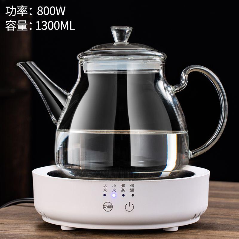 Стеклянный чайник для электрической гончарной печи 220 В, бытовая, высокотемпературная стойкость и взрывозащищенность, прозрачные отдельные кастрюли