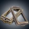 12pcs Metal Label Pull Handle Antique Brass Card Holder Vintage Portable Multi-function  Convenient for Furniture Cabinet