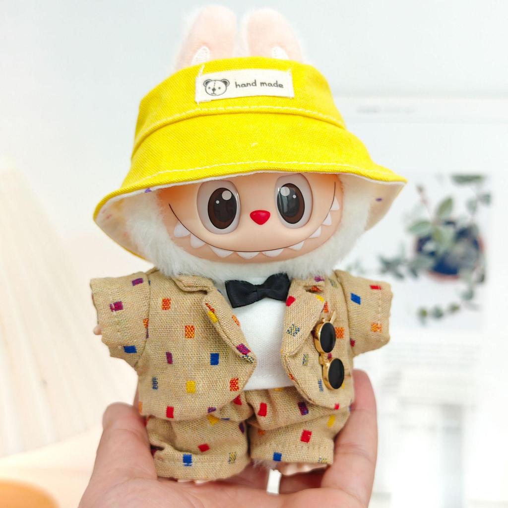 Подвеска Labubu Одежда виниловая сидячая вечеринка досуг модный костюм комплект