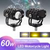 Motorcycle 8000LM Spotlight 6000K Yellow White Dual Color 80W Car Driving Light