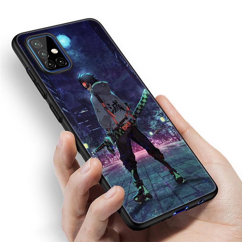 Чехол аниме Demon Slayer Tanjiro для Samsung Galaxy A12 A02S A22 A32 A52 A72 A71 A51 A41 A31 A21 A11 A50 A70 A10 A20S, черный чехол