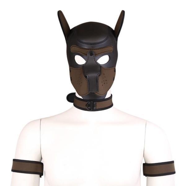 Новый набор резиновых масок собаки для клубной одежды, косплея, капюшон, 4 шт./набор