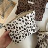 Corduroy Retro Leopard Pattern Makeup Bag Lipstick Cosmetic Organizer Zipper Bag Travel Washing and Storage Bag for Women