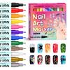 12/24Pcs Nail Art Pens Quick Nail Art Acrylic Dry 0.5MM DIY Gel Paint Markers Nail Point