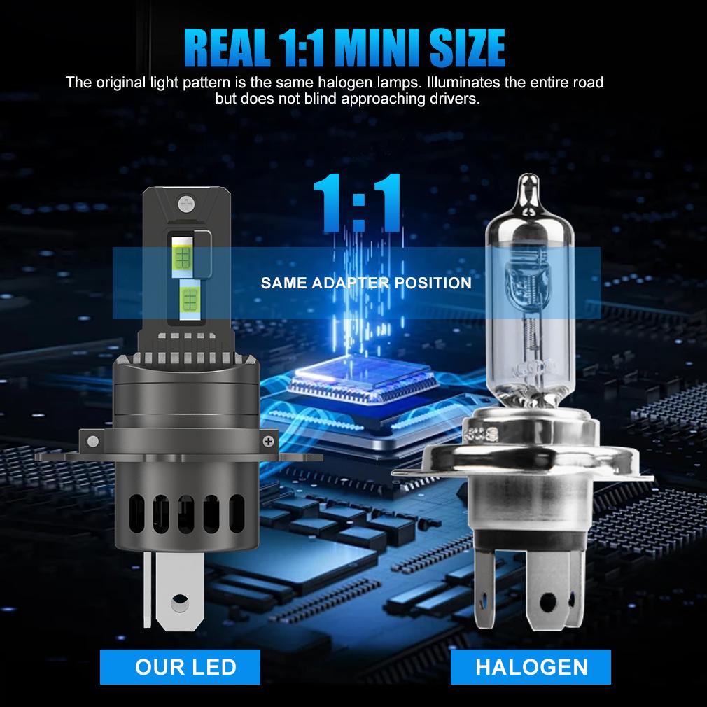 2 шт. 30000LM Canbus H4 светодиодные лампы для фар 9003 HB2 лампа дальнего и ближнего света автомобильный свет турбо светодиодный фара для мотоцикла авто мото лампа 6500K 12V