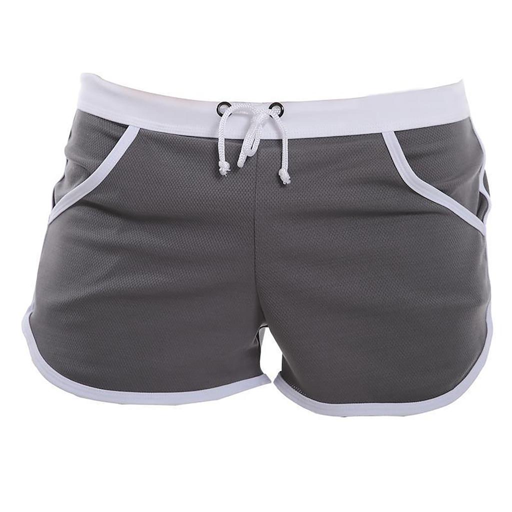 Men's Sports Aro- Pants Men's Shorts Boxers Loose Breathable Beach Pants Men's Boxers Built-in Bag