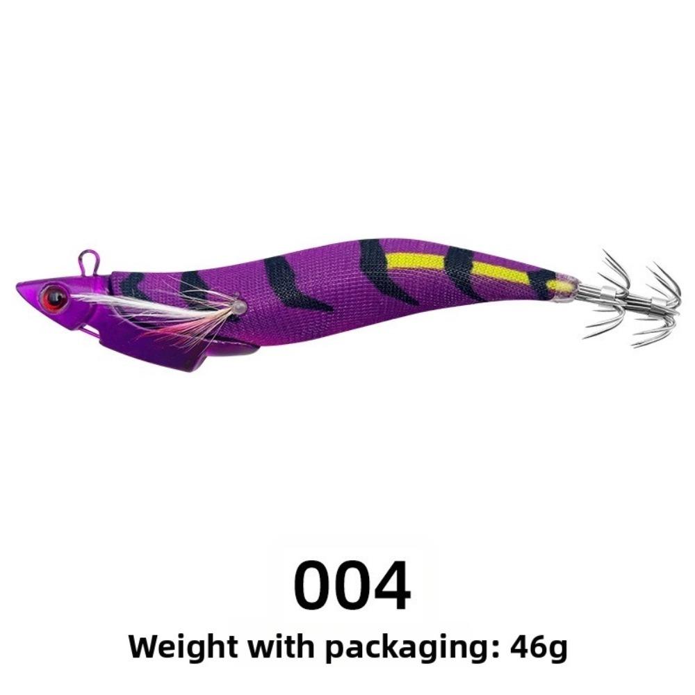 39g Weight Wooden Fishing Lure Sinking Design Shrimp Squid Lure Sinking Bait Lure Outdoor Fishing