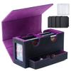 AWESOPAL Deck Card Case Is Now Upgraded Version with 2 Magnetic 2 Display Windows and Large Capacity Dice Card Case Trading Compatible with 200 Double